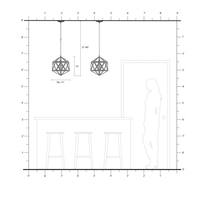 Laurel Foundry Modern Farmhouse Vallejos 1 Light Unique/Statement